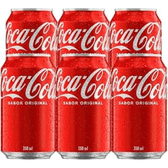Imagem da oferta Pack de Coca-Cola Lata 350ML 6 unidades