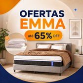 Imagem da oferta SELEÇÃO EMMA: Colchões, Pillow Tops, Travesseiros e Camas Box com até 65% OFF!