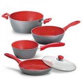Imagem da oferta Conjunto Panelas Polishop Flavorstone Family + Sauté 24cm + Sauce 20cm + Day By Day + Tampa 24cm