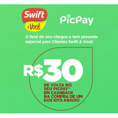 Imagem da oferta Ganhe R$30 de Cashback Nos Kits Selecionados da Swift