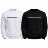 Imagem da oferta Kit 2 Moletons Careca Paris Flanelado Premium Diversas Cores Gg Branco + Preto