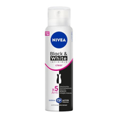 Imagem da oferta Nivea Desodorante Antitranspirante Aerossol Invisible Black & White Clear 150ml - Proteção Prolongada De 48h, Cuidado Suave, Ação Antibacteriana,