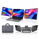 Imagem da oferta Jayden Extensor de Tela para Laptop Monitor Portátil IPS FHD 1080P de 14" Tela Tripla compatível com Laptops de 13,