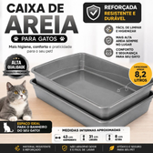 Imagem da oferta Caixa de Areia para Gato Pet Grande Bandeja Higiênica Banheiro Sanitário Pet 43x31x8cm.