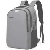 Imagem da oferta Mochila para Notebook Executiva Unissex Cinza Com Entrada USB e Passa fio para fone Ideal para Faculdade Trabalho e Viagem Antifurto Resistente Confor