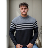 Imagem da oferta Suéter Blusa De Tricot Listrado