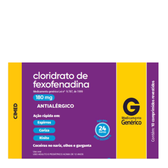 Imagem da oferta Antialérgico Cloridrato de Fexofenadina 180mg Genérico Cimed 10 Comprimidos