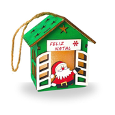Imagem da oferta Enfeite de Natal Casinha de Natal Iluminada Papai Noel
