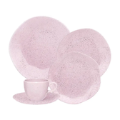 Imagem da oferta Aparelho de Jantar Chá 20 Peças Oxford Redondo Cerâmica Rosa Pink Sand