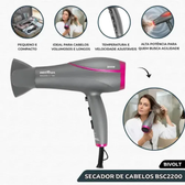 Imagem da oferta Secador De Cabelos Britânia BSC2200 Bivolt 2100w Com Tecnologia Tourmaline Íons - 2 velocidades + 3 temperaturas + jato de ar frio