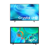 Imagem da oferta Samsung Smart TV 55" Crystal UHD 4K U8000H 2026 + Samsung Smart TV 32" HD H5000F