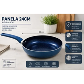 Imagem da oferta Frigideira 24cm Cerâmica Antiaderente Max Chef Indução Azul Azul-marinho
