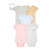 Imagem da oferta Kit Body bebê 5 Peças Estampadas Bichinhos Carter's