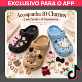 Imagem da oferta Babuche Feminina EVA: 10 Charms Leve Macia Confortável e Antiderrapante