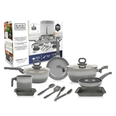 Imagem da oferta Jogo De Panelas BLACK+DECKER 10 Peças Ceramic Line - Cinza Gradiente