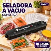 Imagem da oferta Seladora a Vácuo Para Alimentos Automática Máquina Embaladora Portátil Profissional Doméstica Elétrica Selar Embal
