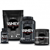 Imagem da oferta Combo Black Skull Whey 2X  BCAA Creatina - Baunilha