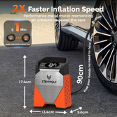 Imagem da oferta Etenwolf zephyr s3 inflador de pneus portátil 100% ciclo de trabalho 160 psi compressor de ar do carro 7800mah para car