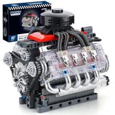 Imagem da oferta Blocos de Montar Construção de Motor V8 Modelo Brinquedos (487 Peças)