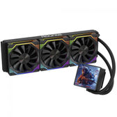 Imagem da oferta Water Cooler Round5 Zephyro Black ARGB 360mm Com Display LCD Intel-AMD PWM Preto,