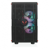Imagem da oferta Gabinete Riotoro Morpheus GPX100 Conversível Mid Tower/Mini Tower RGB LED ATX Painel Superior Acrílico 2x Cooler Fan Preto - GPX100