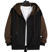 Imagem da oferta Blusa Moletom de Zíper Com Capuz e Bolso Canguru 2 Cores Estilo Casual Masculino Liso