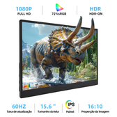 Imagem da oferta Monitor Portátil ZSUS 15 Pol 1080P 60Hz