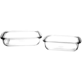 Imagem da oferta Conjunto de Assadeiras Marinex Quadrado de Vidro 2 Peças Com Alça 15220200943957