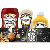 Imagem da oferta Pack Hamburger Heinz Ketchup 397g + Maionese 215g + Mostarda 255g