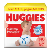 Imagem da oferta Fralda Descartável Huggies Máxima Proteção Tamanho XG 140 unidades – aberta com tecnologia Xtra-Flex, canais em X que se adaptam aos movimentos