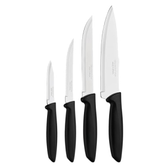 Imagem da oferta Tramontina Jogo Facas Inox 4pc Plenus Pre, Preto