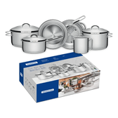 Imagem da oferta Jogo Panelas Tramontina Solar Inox 6pç Indução Fundo Triplo Aço Inoxidável