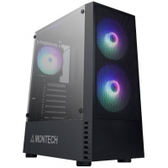 Imagem da oferta Gabinete Gamer Montech X2 MESH Mid Tower Vidro Temperado Black ATX Sem Fonte Com 3 Fans RGB