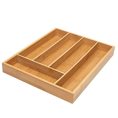 Imagem da oferta Mimo Style Porta Talheres Ecokitchen, Produzido em Bambu de Ótima Qualidade, Resistente, Durável e 100% Ecológico, Possui 5 Compartimentos Para Org