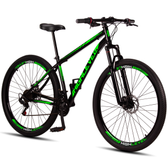 Imagem da oferta Bicicleta Aro 29 Highlevel Aço Carbono Freios a Disco Suspensão Dianteira 21 Marchas
