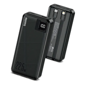 Imagem da oferta Power Bank Basike 20000mAh Preto Carga Rápida 22.5W para iPhone e Samsung Com Cabos Embutidos e Display