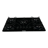 Imagem da oferta Fogão cooktop com alimentação gás - Braslar 5 bocas cor preto - 5 queimadores