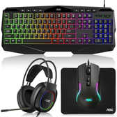 Imagem da oferta Kit Teclado e Mouse Gamer RGB LED AOC C200 Mouse de 7200 DPI