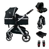 Imagem da oferta Carrinho Travel System Kansas Silver Preto