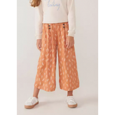 Imagem da oferta Calça Infantil Menina Pantacourt em Viscose - Laranja