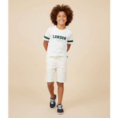 Imagem da oferta Bermuda Infantil em Sarja com Amarração - Tam 5 a 14 Anos