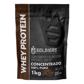 Imagem da oferta Whey Protein Concentrado 1kg Sabor Chocolate Belga Soldiers Nutrition Rico em Proteína Treino