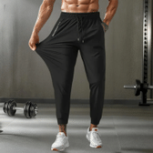 Imagem da oferta Calça Respirável Esportiva Masculina Slim Elastano Academia