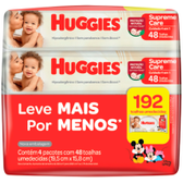 Imagem da oferta Kit 4 Embalagens de Toalhas Umedecidas Huggies - 48 Unidades Cada