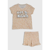 Imagem da oferta Pijama Curto Infantil Brandili Animal Print Off-White