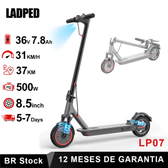 Imagem da oferta Scooter elétrico LADPED pneus maciços de 8,5" velocidade máxima de 31 kmh autonomia de 37 km