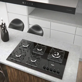 Imagem da oferta Cooktop 5 Bocas Dako Diplomata com Mesa De Vidro e Tripla Chama e Acendimento Automáti