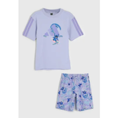 Imagem da oferta Conjunto 2pçs Manga Curta adidas Originals Camiseta E Bermuda Disney Lilo E Stitch Lilás
