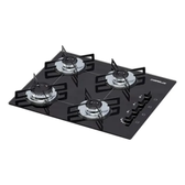 Imagem da oferta Cooktop 4 Bocas Ultra Chama Preto Trempe De Chapa Bivolt Chamalux 127220v