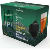 Imagem da oferta Kit Cerveja Patagonia 4 Latas 350ml + Copo 473ml Oficial